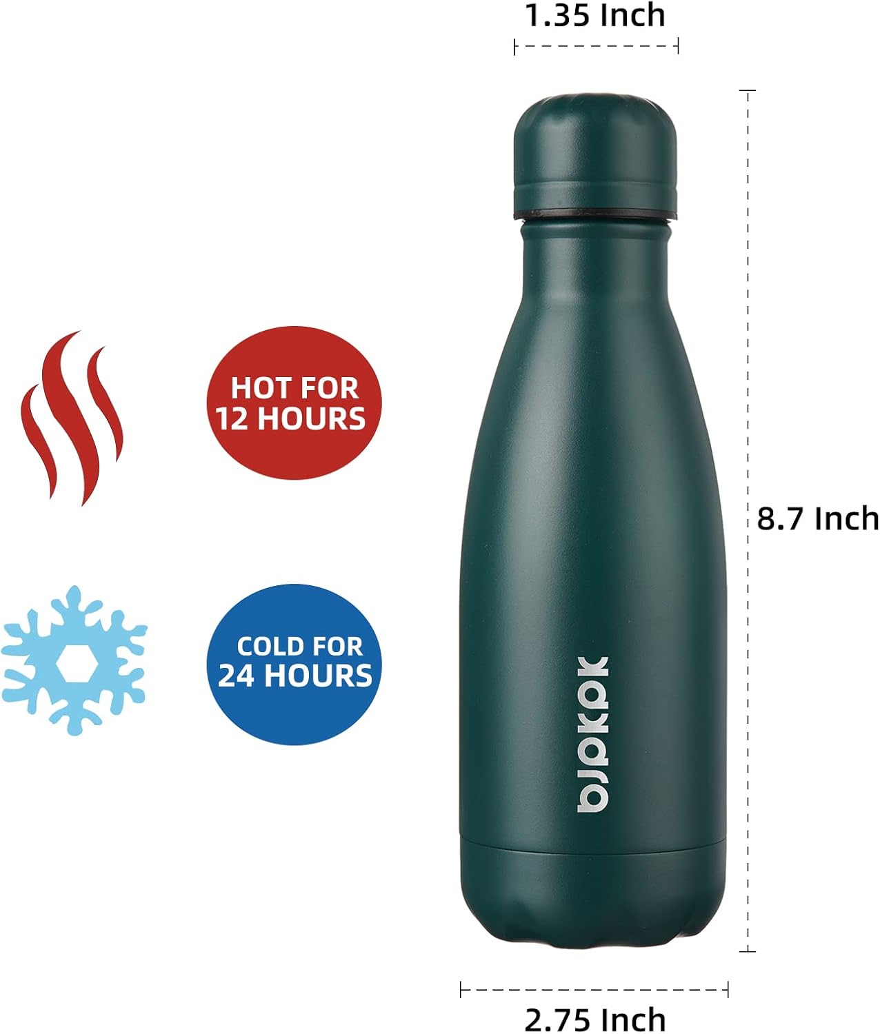 25 oz Insulated Stainless Steel Water Bottle, Metal Sports Flask | Double Wall Vacuum, Leak Proof, Keeps Hot/Cold, BPA Free, Dishwasher Safe, Cupholder Friendly, Travel, Lake Blue - Colors A