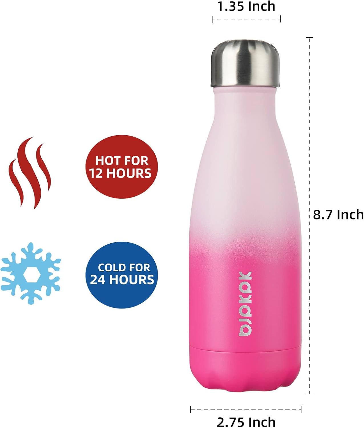 25 oz Insulated Stainless Steel Water Bottle, Metal Sports Flask | Double Wall Vacuum, Leak Proof, Keeps Hot/Cold, BPA Free, Dishwasher Safe, Cupholder Friendly, Travel, Lake Blue - Colors A