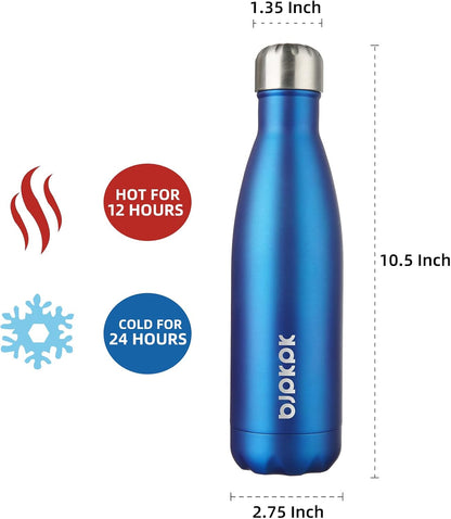 25 oz Insulated Stainless Steel Water Bottle, Metal Sports Flask | Double Wall Vacuum, Leak Proof, Keeps Hot/Cold, BPA Free, Dishwasher Safe, Cupholder Friendly, Travel, Lake Blue - Colors A
