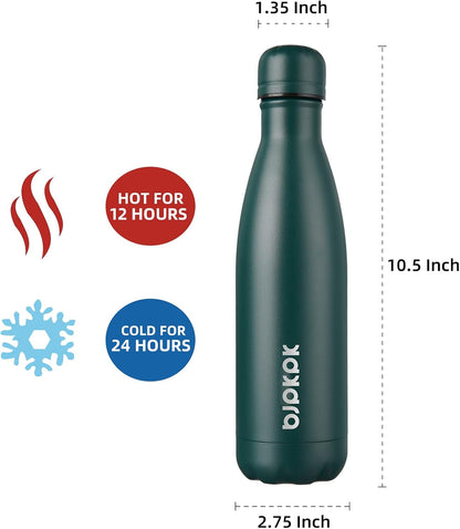 25 oz Insulated Stainless Steel Water Bottle, Metal Sports Flask | Double Wall Vacuum, Leak Proof, Keeps Hot/Cold, BPA Free, Dishwasher Safe, Cupholder Friendly, Travel, Lake Blue - Colors A