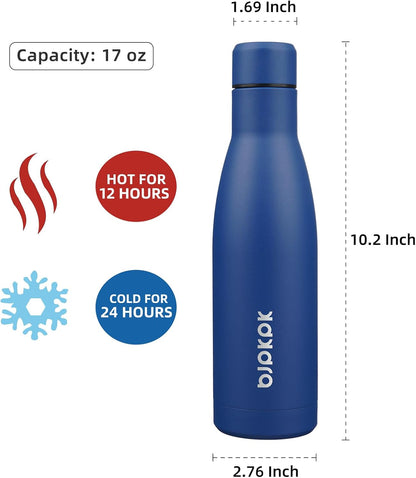 25 oz Insulated Stainless Steel Water Bottle, Metal Sports Flask | Double Wall Vacuum, Leak Proof, Keeps Hot/Cold, BPA Free, Dishwasher Safe, Cupholder Friendly, Travel, Lake Blue - Colors A
