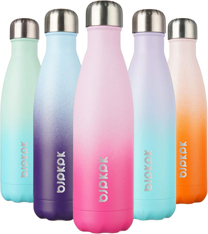 25 oz Insulated Stainless Steel Water Bottle, Metal Sports Flask | Double Wall Vacuum, Leak Proof, Keeps Hot/Cold, BPA Free, Dishwasher Safe, Cupholder Friendly, Travel, Lake Blue - Colors A