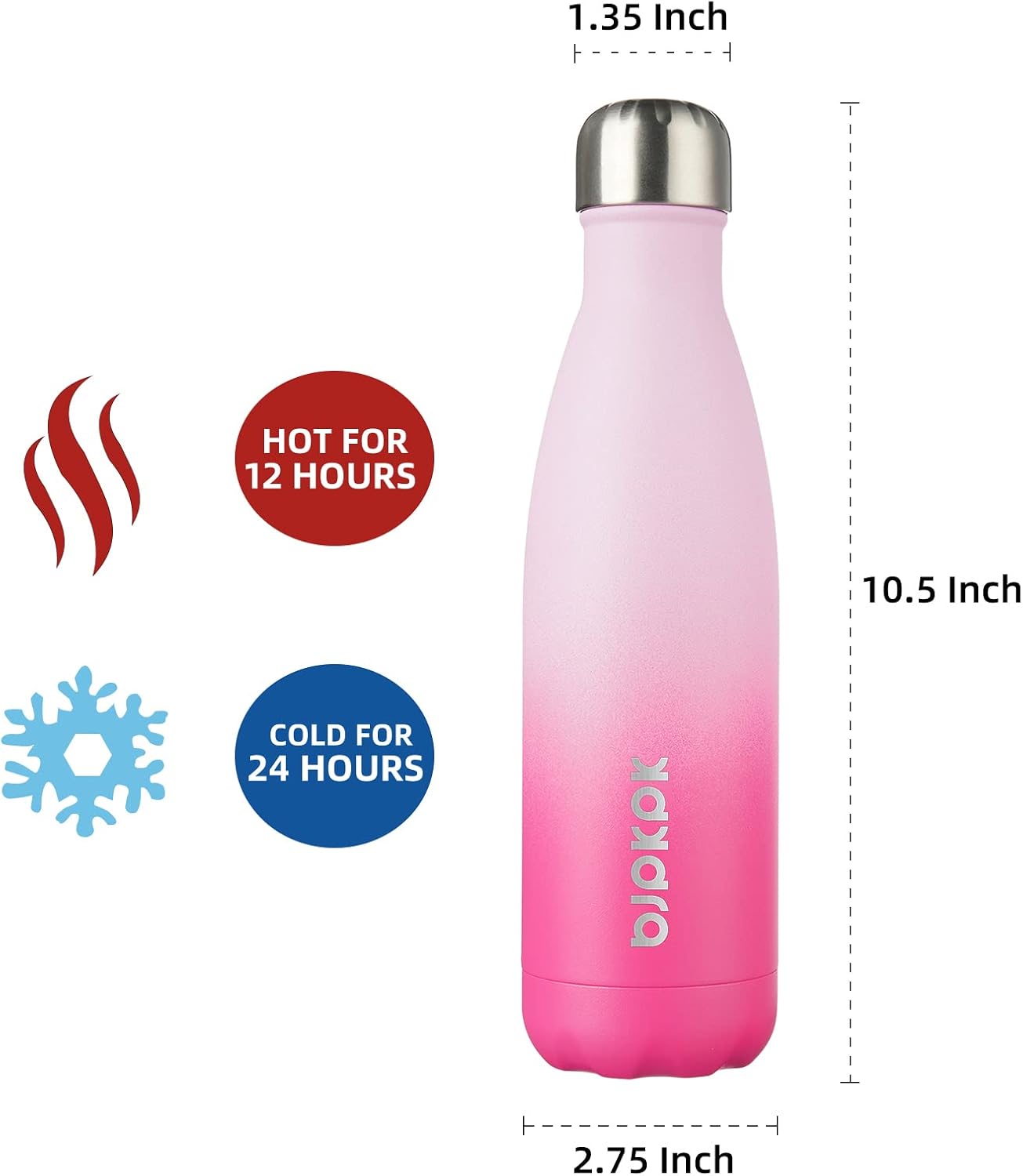 25 oz Insulated Stainless Steel Water Bottle, Metal Sports Flask | Double Wall Vacuum, Leak Proof, Keeps Hot/Cold, BPA Free, Dishwasher Safe, Cupholder Friendly, Travel, Lake Blue - Colors A