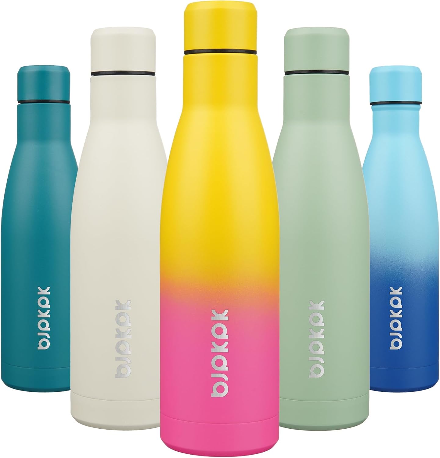 25 oz Insulated Stainless Steel Water Bottle, Metal Sports Flask | Double Wall Vacuum, Leak Proof, Keeps Hot/Cold, BPA Free, Dishwasher Safe, Cupholder Friendly, Travel, Lake Blue - Colors A