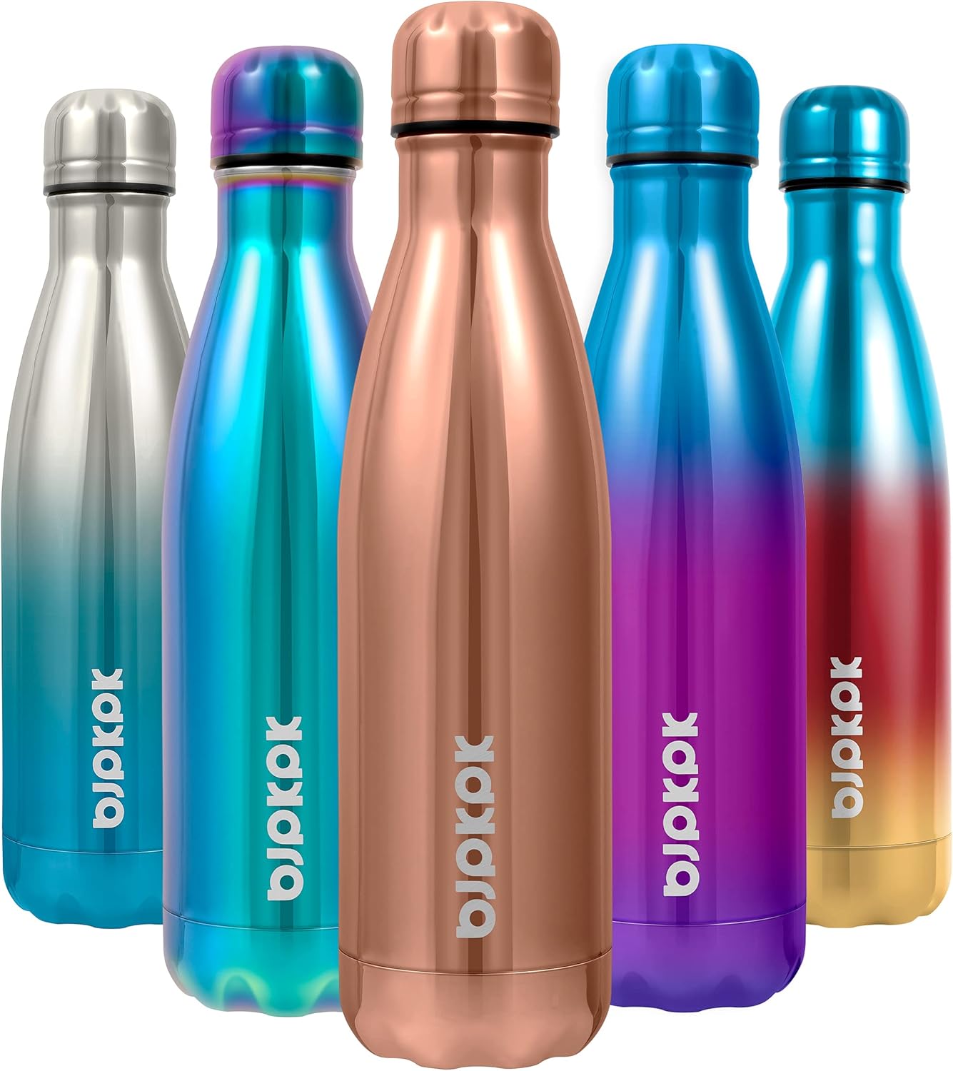 25 oz Insulated Stainless Steel Water Bottle, Metal Sports Flask | Double Wall Vacuum, Leak Proof, Keeps Hot/Cold, BPA Free, Dishwasher Safe, Cupholder Friendly, Travel, Lake Blue - Colors A