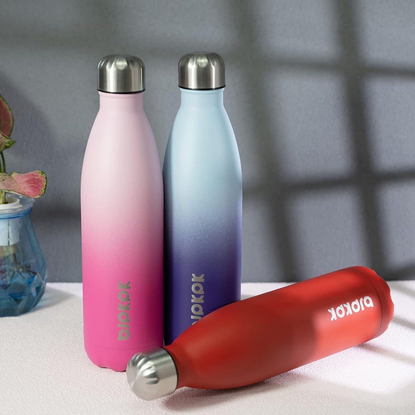 25 oz Insulated Stainless Steel Water Bottle, Metal Sports Flask | Double Wall Vacuum, Leak Proof, Keeps Hot/Cold, BPA Free, Dishwasher Safe, Cupholder Friendly, Travel, Lake Blue - Colors A