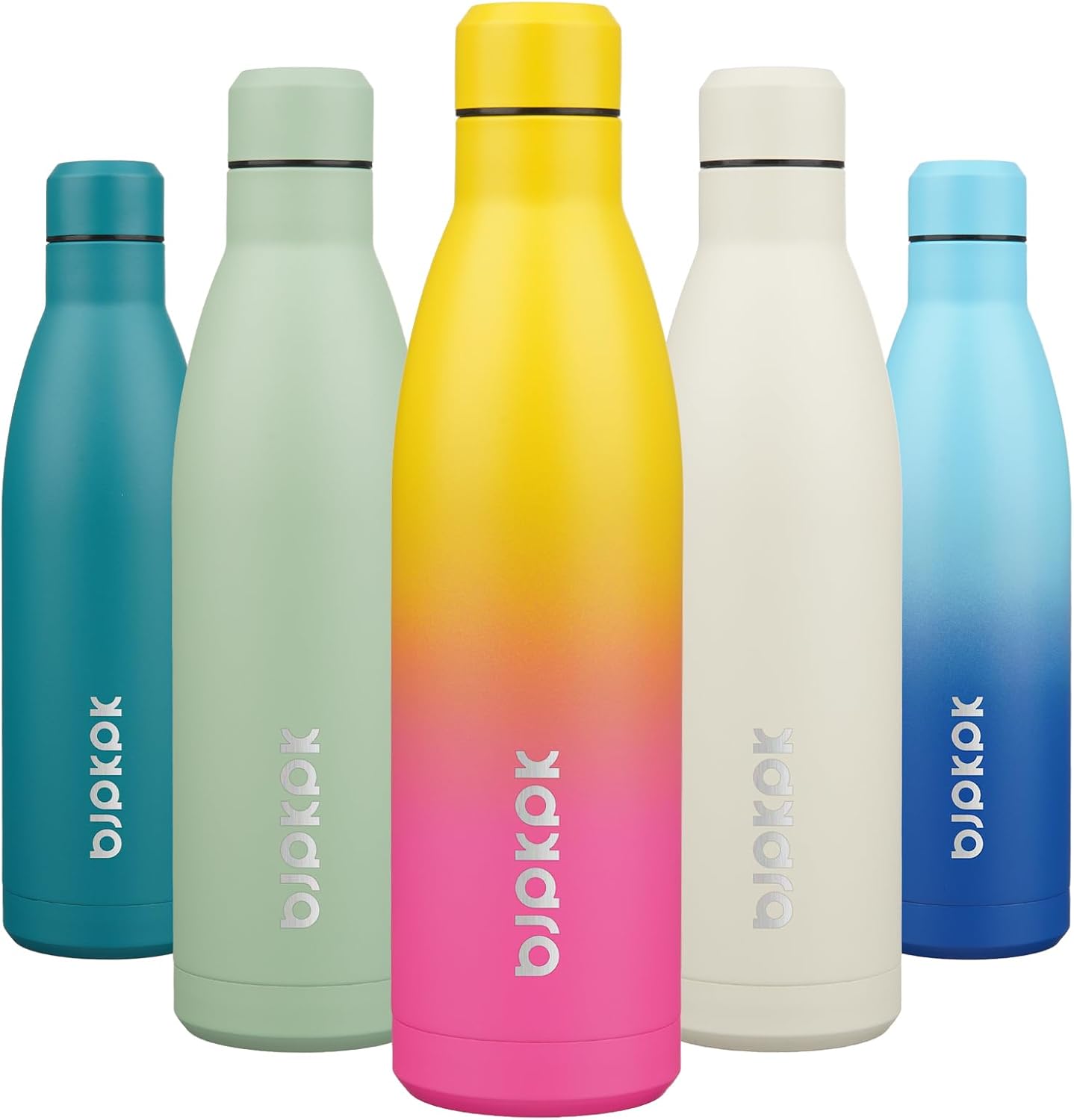 25 oz Insulated Stainless Steel Water Bottle, Metal Sports Flask | Double Wall Vacuum, Leak Proof, Keeps Hot/Cold, BPA Free, Dishwasher Safe, Cupholder Friendly, Travel, Lake Blue - Colors A