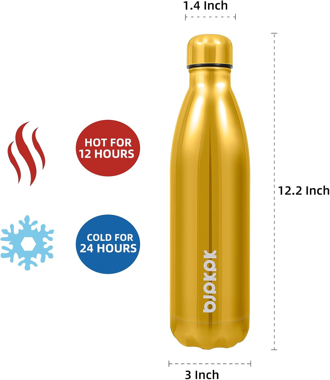 25 oz Insulated Stainless Steel Water Bottle, Metal Sports Flask | Double Wall Vacuum, Leak Proof, Keeps Hot/Cold, BPA Free, Dishwasher Safe, Cupholder Friendly, Travel, Lake Blue - Colors A