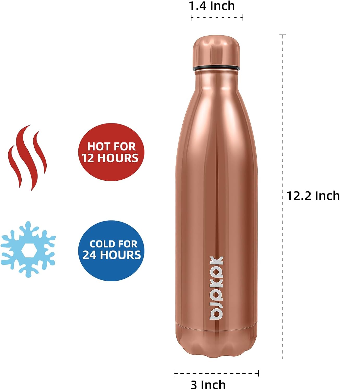 25 oz Insulated Stainless Steel Water Bottle, Metal Sports Flask | Double Wall Vacuum, Leak Proof, Keeps Hot/Cold, BPA Free, Dishwasher Safe, Cupholder Friendly, Travel, Lake Blue - Colors A