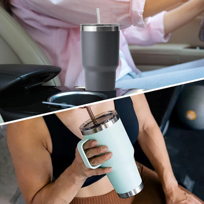 30 oz Tumbler Lid with Straw for YETI, Replacement Cover for Rambler 26 oz Cup, 30 oz Tumbler, 35 oz Straw Mug, Spill Proof Top with Brush, Dishwasher-Safe and Shatter-proof