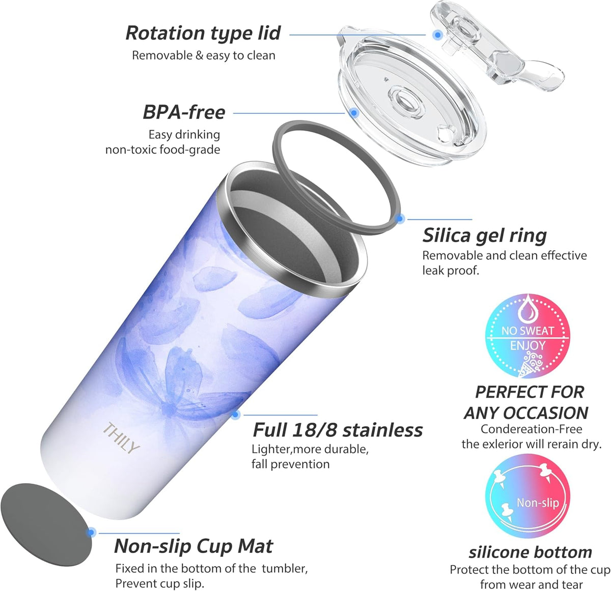 Stainless Steel Vacuum Insulated Tumbler Travel Mug 26 oz Coffee Cup with 2 Lids and Straws, Splash Proof, Keep Ice Drinks Cold, Sea Turtle