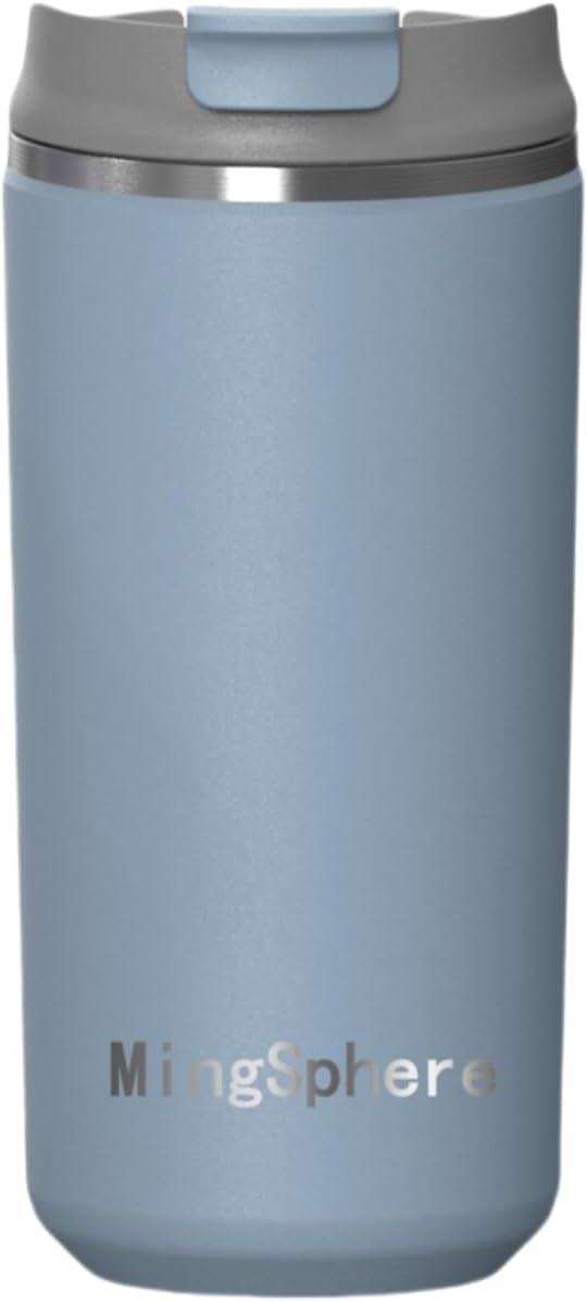 16oz Insulated Stainless Steel Coffee Cup with Flip Lid,Beige | Travel Coffee Mug Leak Resistant Lid Wide Mouth Keeps Drinks Hot or Cold, Easy Cleaning