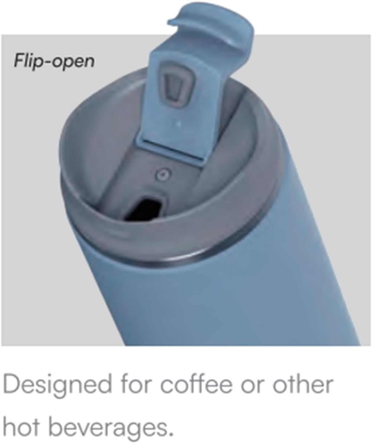 16oz Insulated Stainless Steel Coffee Cup with Flip Lid,Beige | Travel Coffee Mug Leak Resistant Lid Wide Mouth Keeps Drinks Hot or Cold, Easy Cleaning