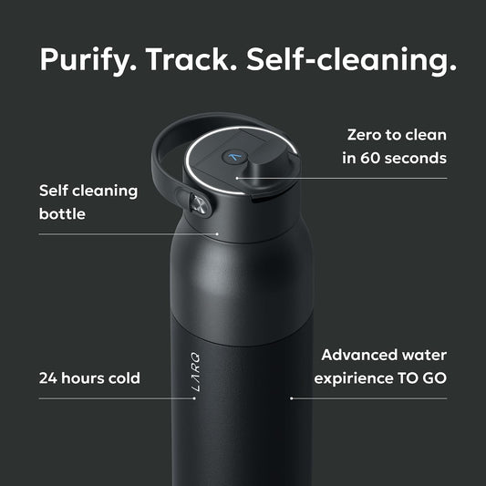 PureVis 2 Smart UV-C Self-Cleaning Insulated Water Bottle Filter Straw