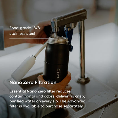 PureVis 2 Smart UV-C Self-Cleaning Insulated Water Bottle Filter Straw