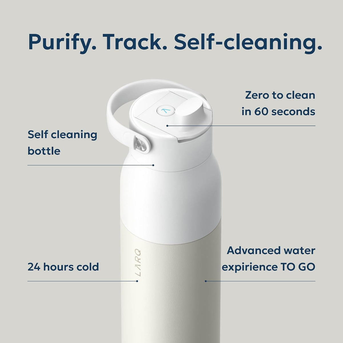 PureVis 2 Smart UV-C Self-Cleaning Insulated Water Bottle Filter Straw