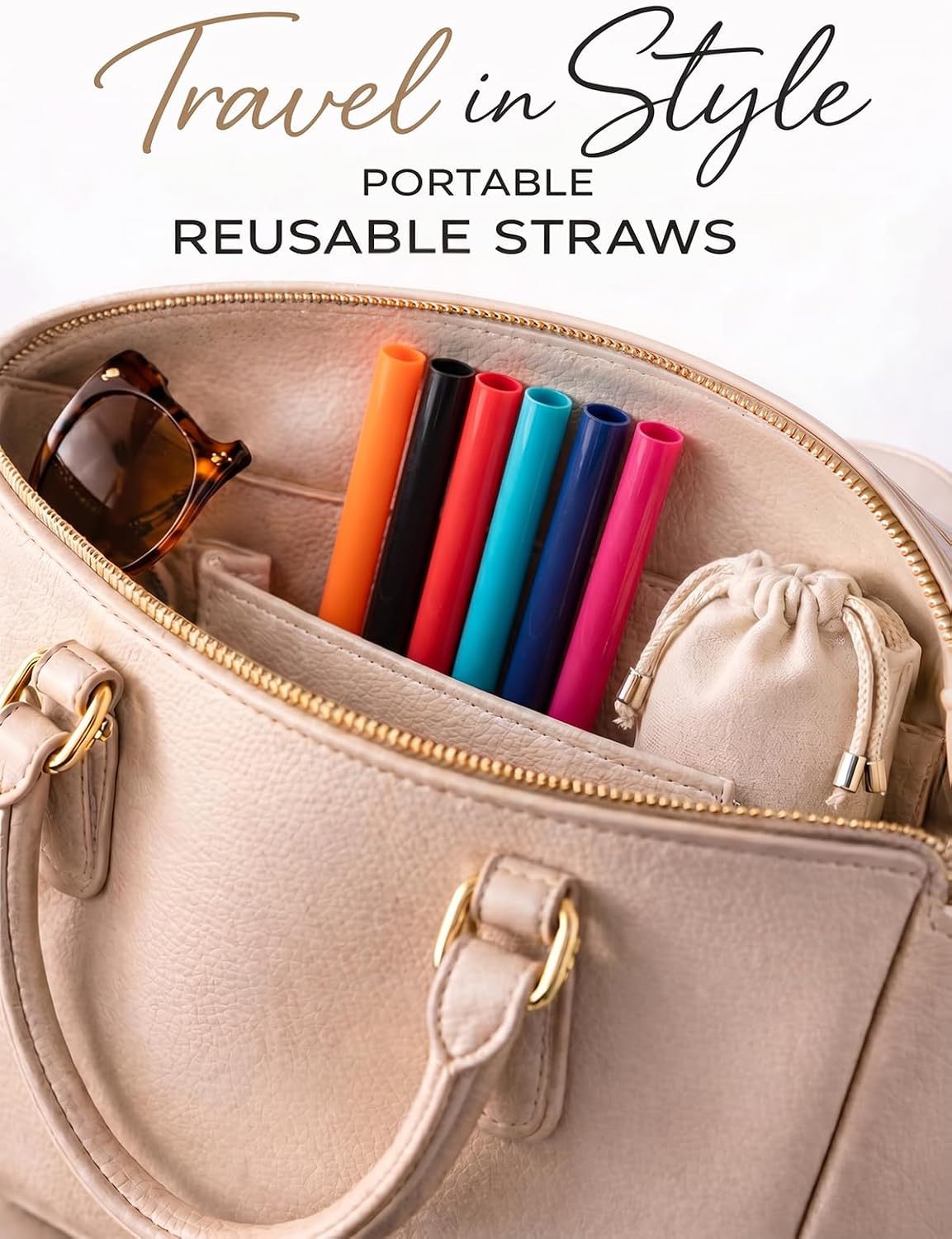 12 Pcs Eco Friendly Silicone Straws with 2 cleaning Brushes,Reusable Silicone Drinking Straws,for 30oz and 20oz Tumblers,Yeti, Ozark, (Pure Multicolor, 10 inches)