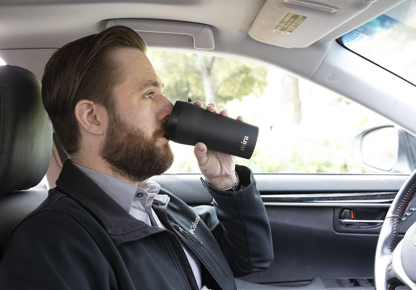 16 oz Coffee Travel Mug - Stainless Steel Insulated Tumbler with Leak-Proof Lid - Hot & Cold Cup - Marine