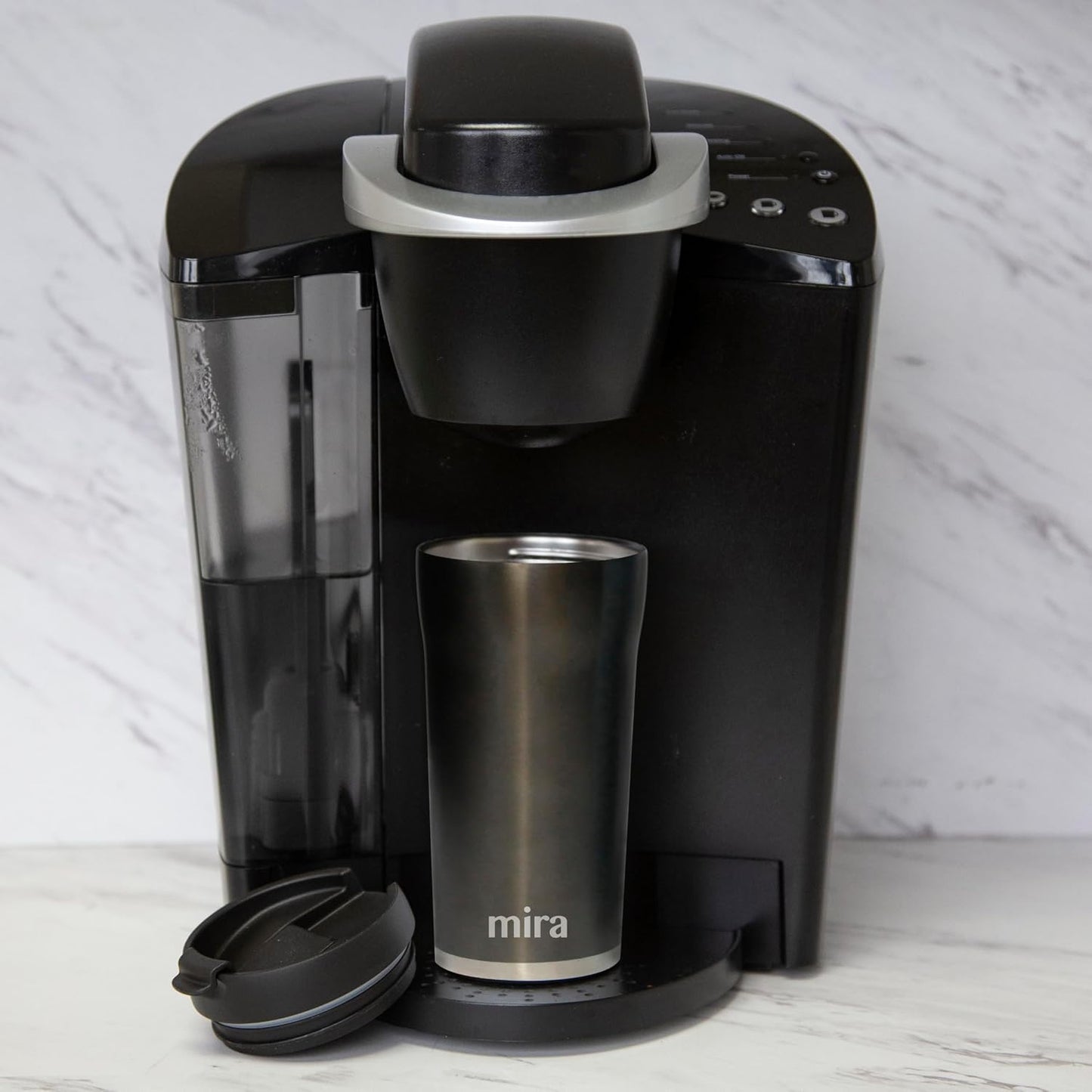 16 oz Coffee Travel Mug - Stainless Steel Insulated Tumbler with Leak-Proof Lid - Hot & Cold Cup - Marine