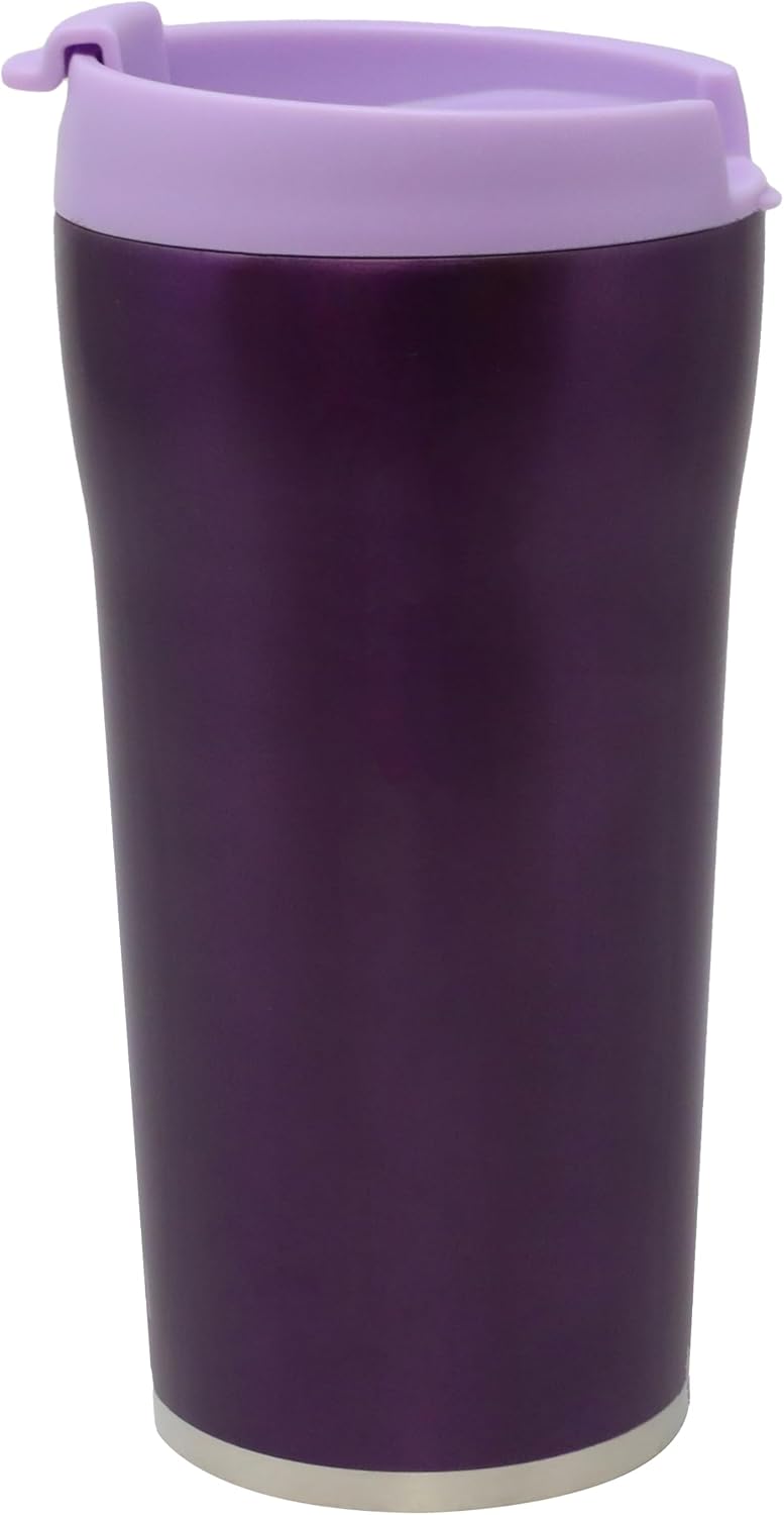 16 oz Coffee Travel Mug - Stainless Steel Insulated Tumbler with Leak-Proof Lid - Hot & Cold Cup - Marine