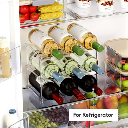 Stackable Water Bottle Organizer, Clear Tumbler Holder for Cabinet