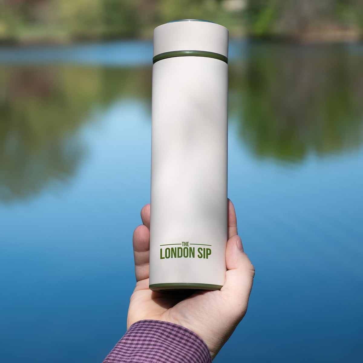 Multi-Purpose Travel Mug and Tumbler Fruit Infused Flask Hot and Cold Double Wall Stainless Steel Thermos with Extra-Long Infuser, Purple