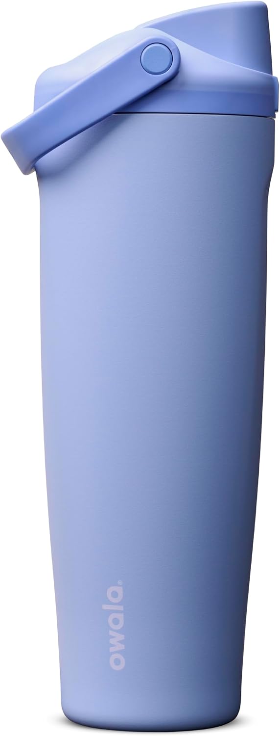 FreeSip Sway Insulated Stainless Steel Water Bottle with Two-Way Spout, Built-In Straw and Bucket Handle, Made for Travel, School, and Sports, 30oz, BPA Free, Leak Proof, Daybreak