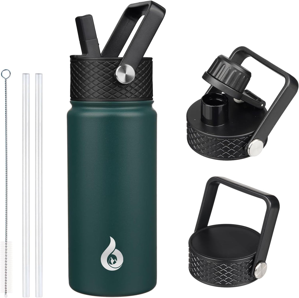 40oz Insulated Water Bottle with Straw Lid, Stainless Steel Bottle