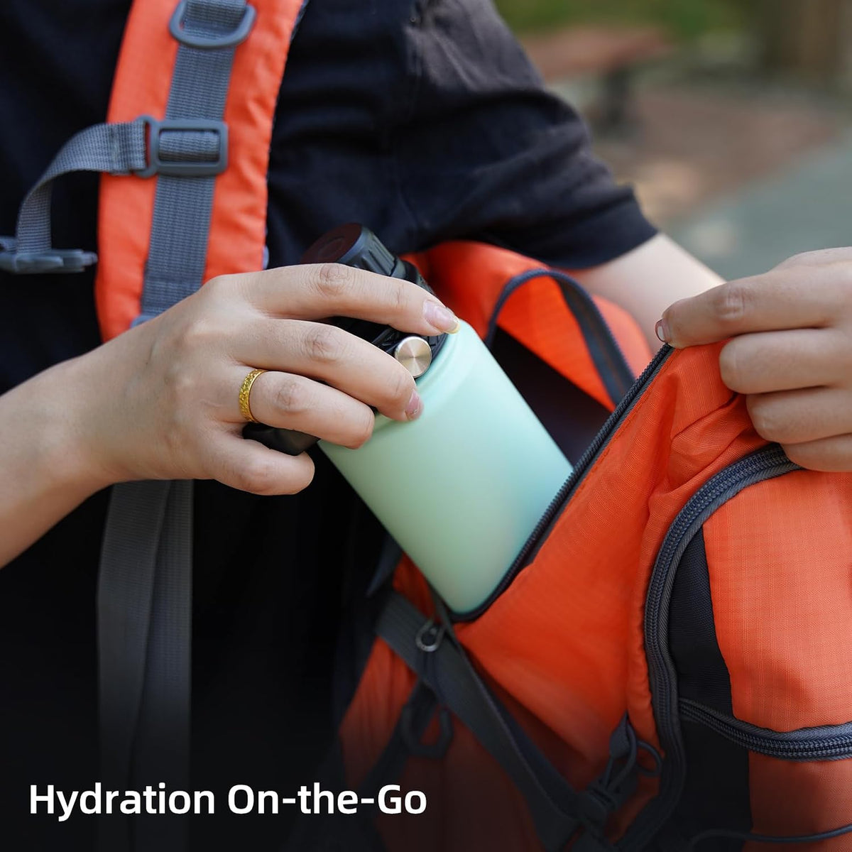 40oz Insulated Water Bottle with Straw Lid, Stainless Steel Bottle