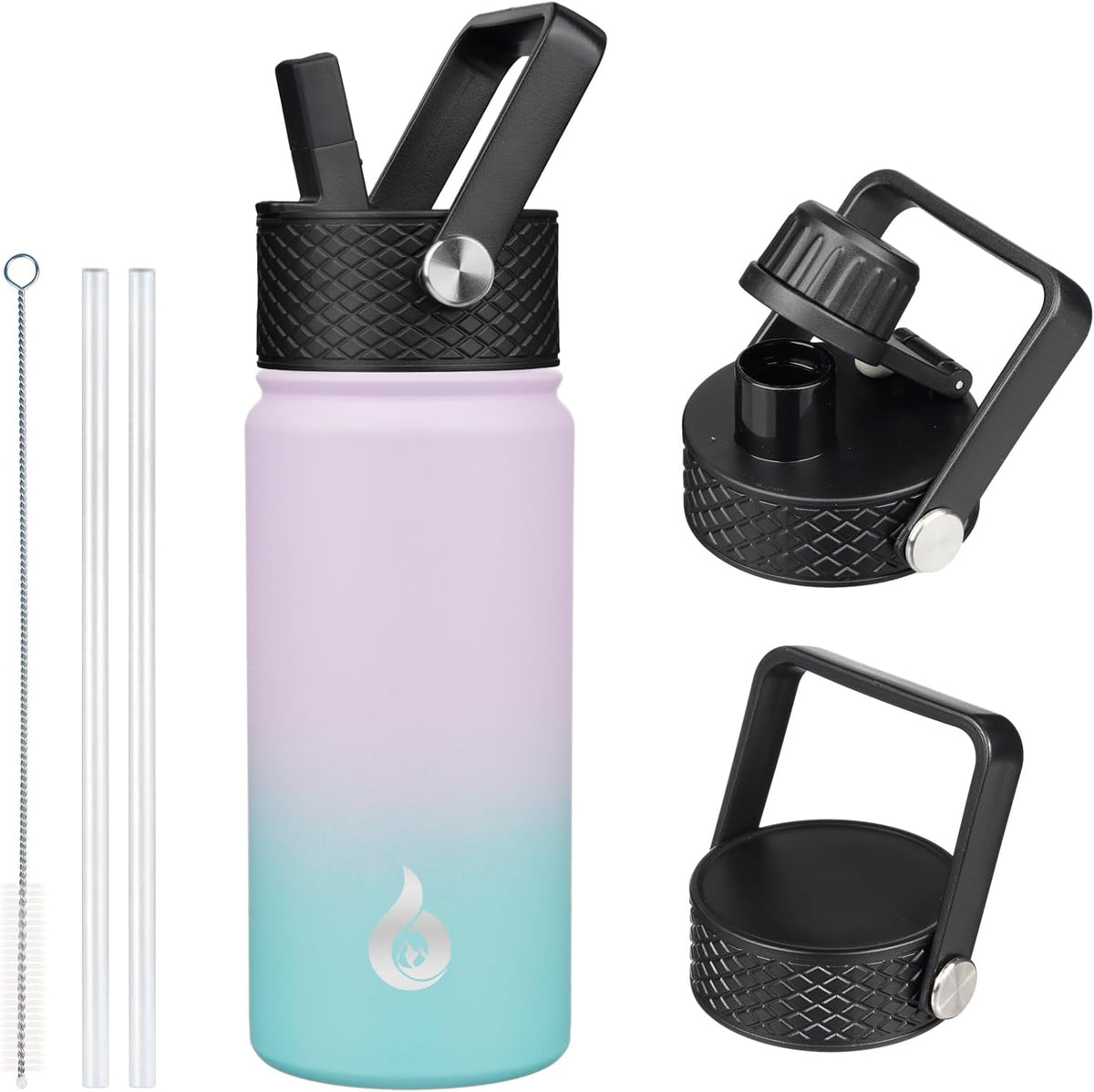 40oz Insulated Water Bottle with Straw Lid, Stainless Steel Bottle