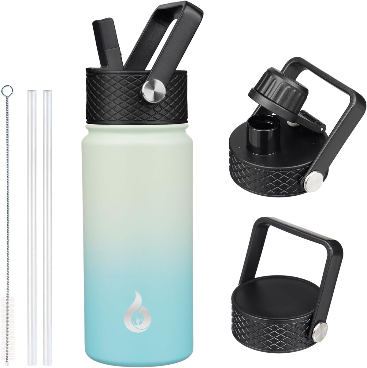 40oz Insulated Water Bottle with Straw Lid, Stainless Steel Bottle