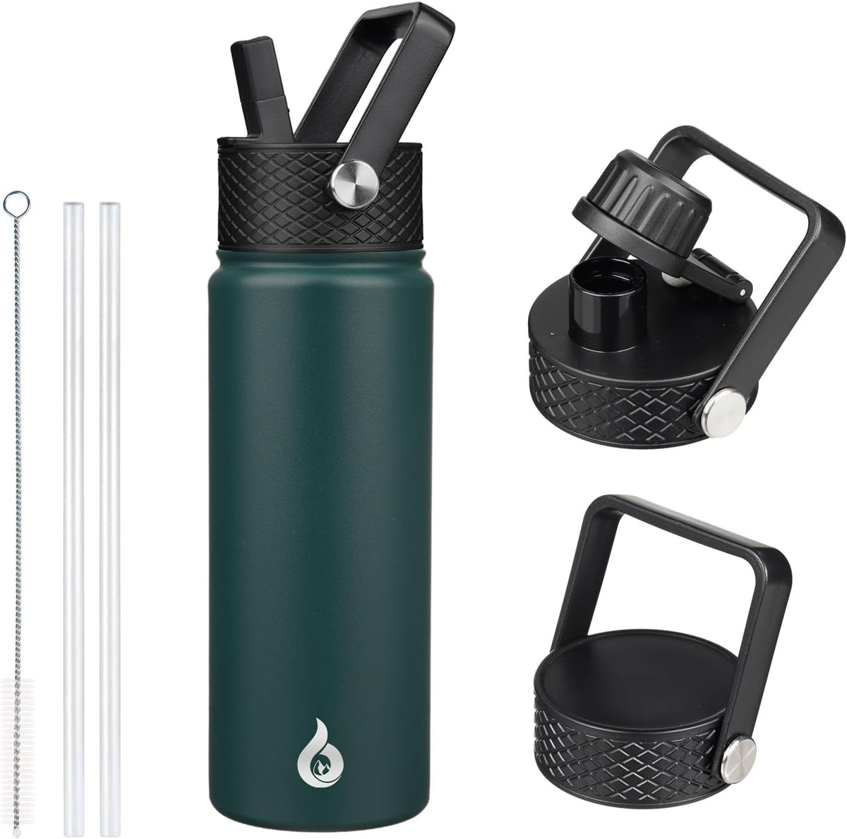 40oz Insulated Water Bottle with Straw Lid, Stainless Steel Bottle