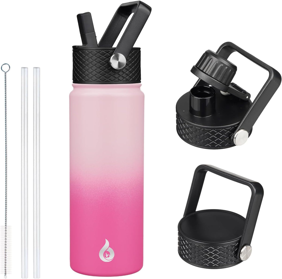 40oz Insulated Water Bottle with Straw Lid, Stainless Steel Bottle