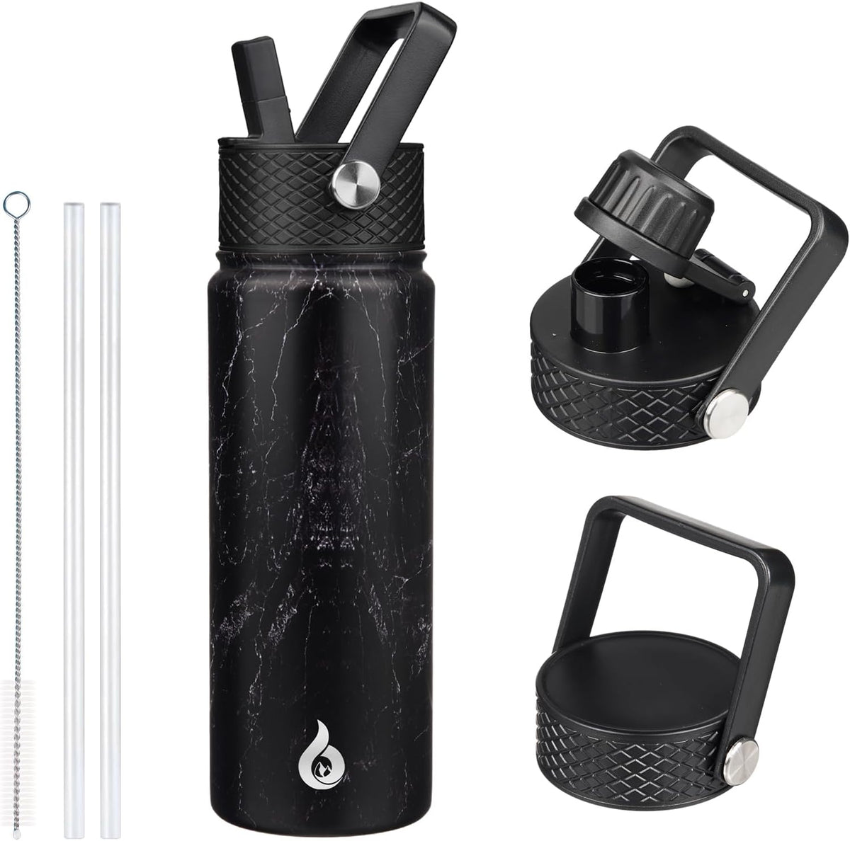40oz Insulated Water Bottle with Straw Lid, Stainless Steel Bottle