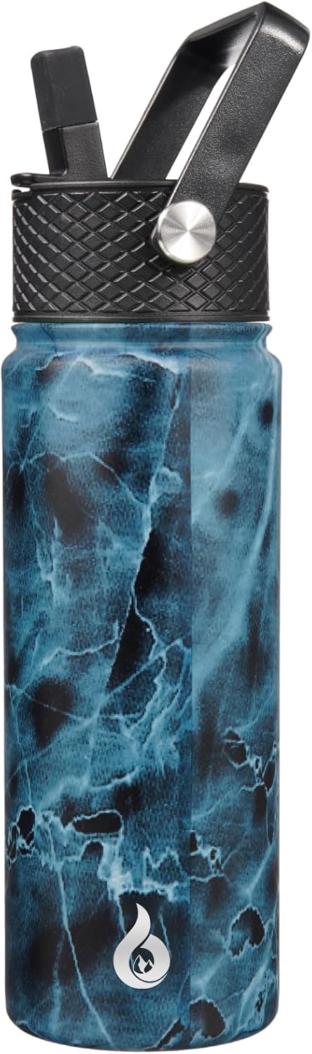 40oz Insulated Water Bottle with Straw Lid, Stainless Steel Bottle