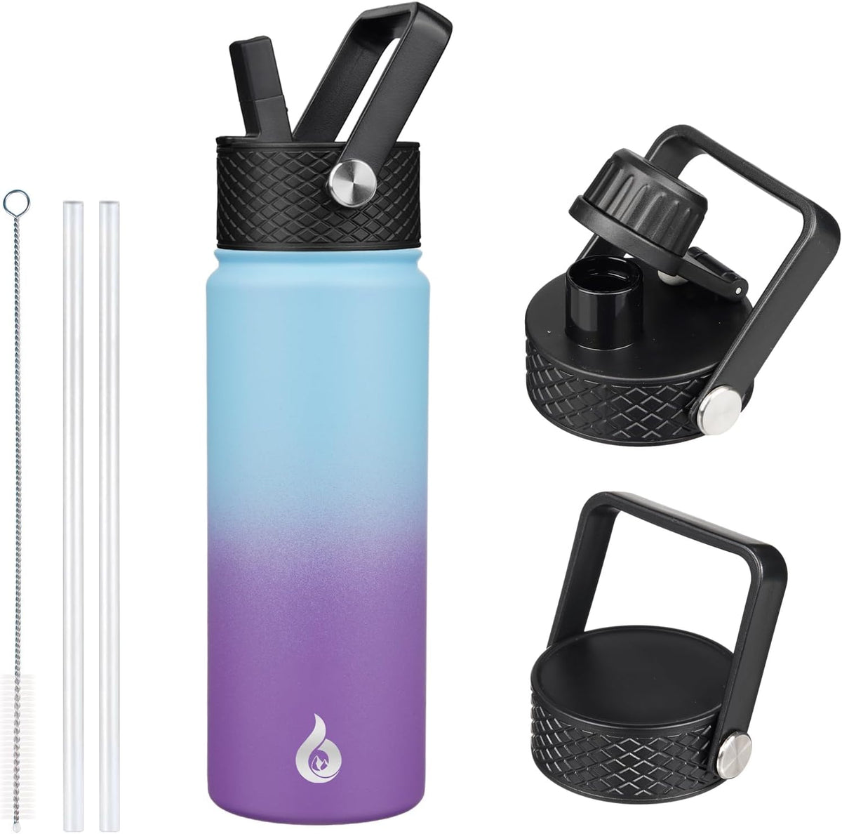 40oz Insulated Water Bottle with Straw Lid, Stainless Steel Bottle