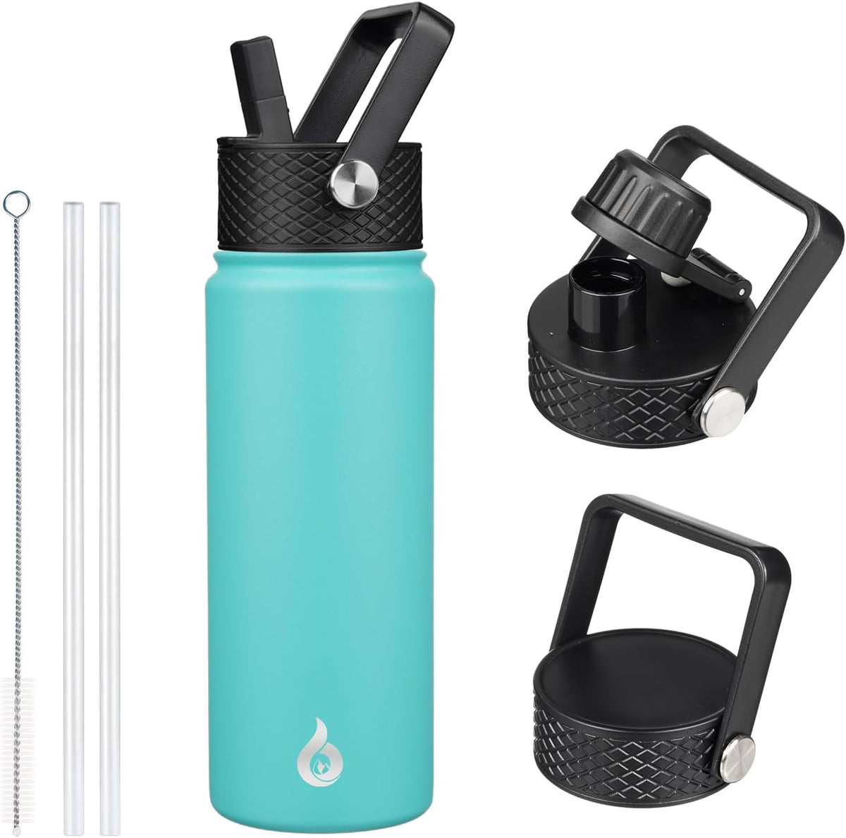40oz Insulated Water Bottle with Straw Lid, Stainless Steel Bottle