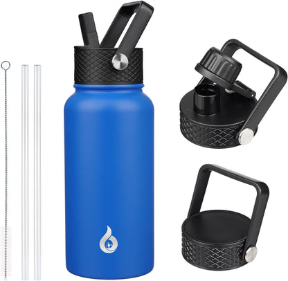 40oz Insulated Water Bottle with Straw Lid, Stainless Steel Bottle