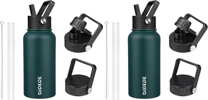 40oz Insulated Water Bottle with Straw Lid, Stainless Steel Bottle
