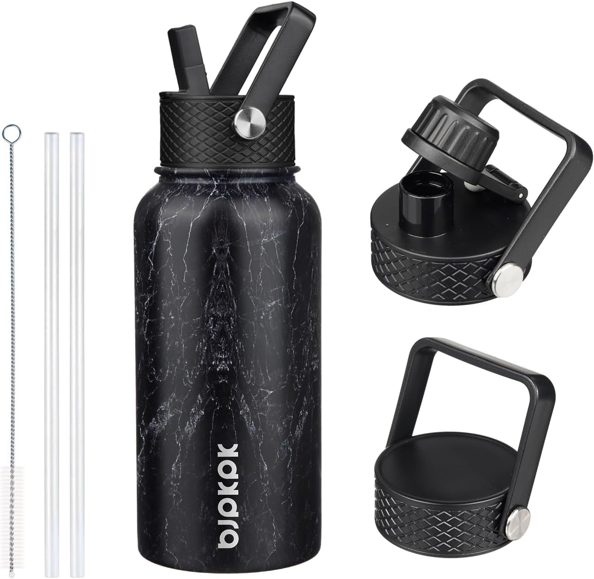 40oz Insulated Water Bottle with Straw Lid, Stainless Steel Bottle