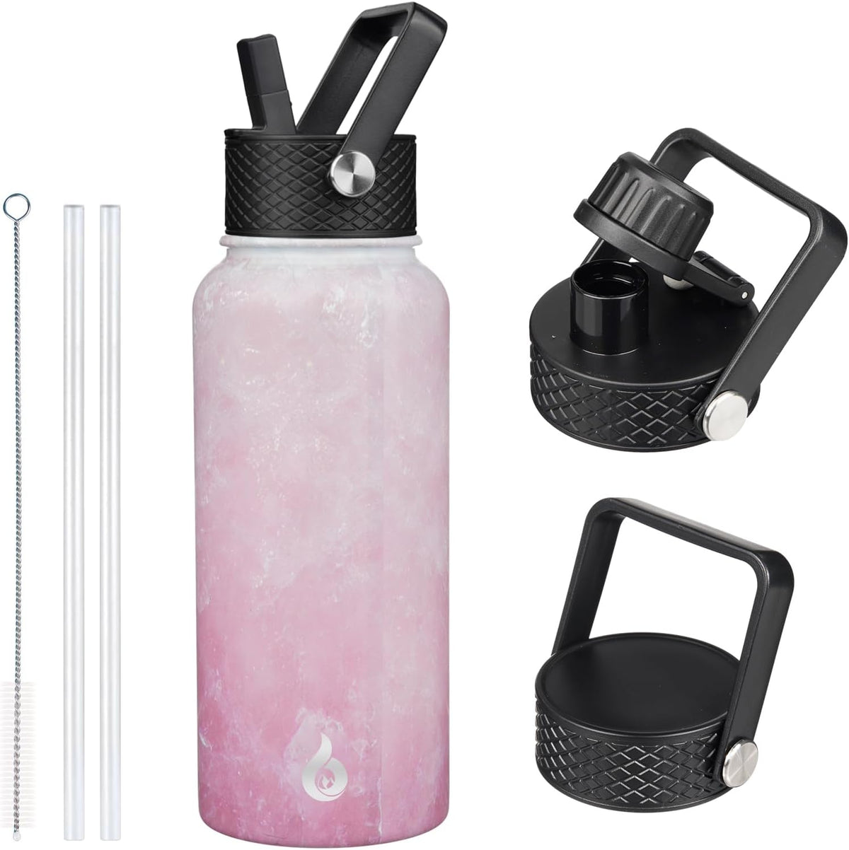 40oz Insulated Water Bottle with Straw Lid, Stainless Steel Bottle