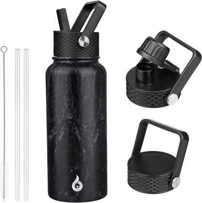 40oz Insulated Water Bottle with Straw Lid, Stainless Steel Bottle