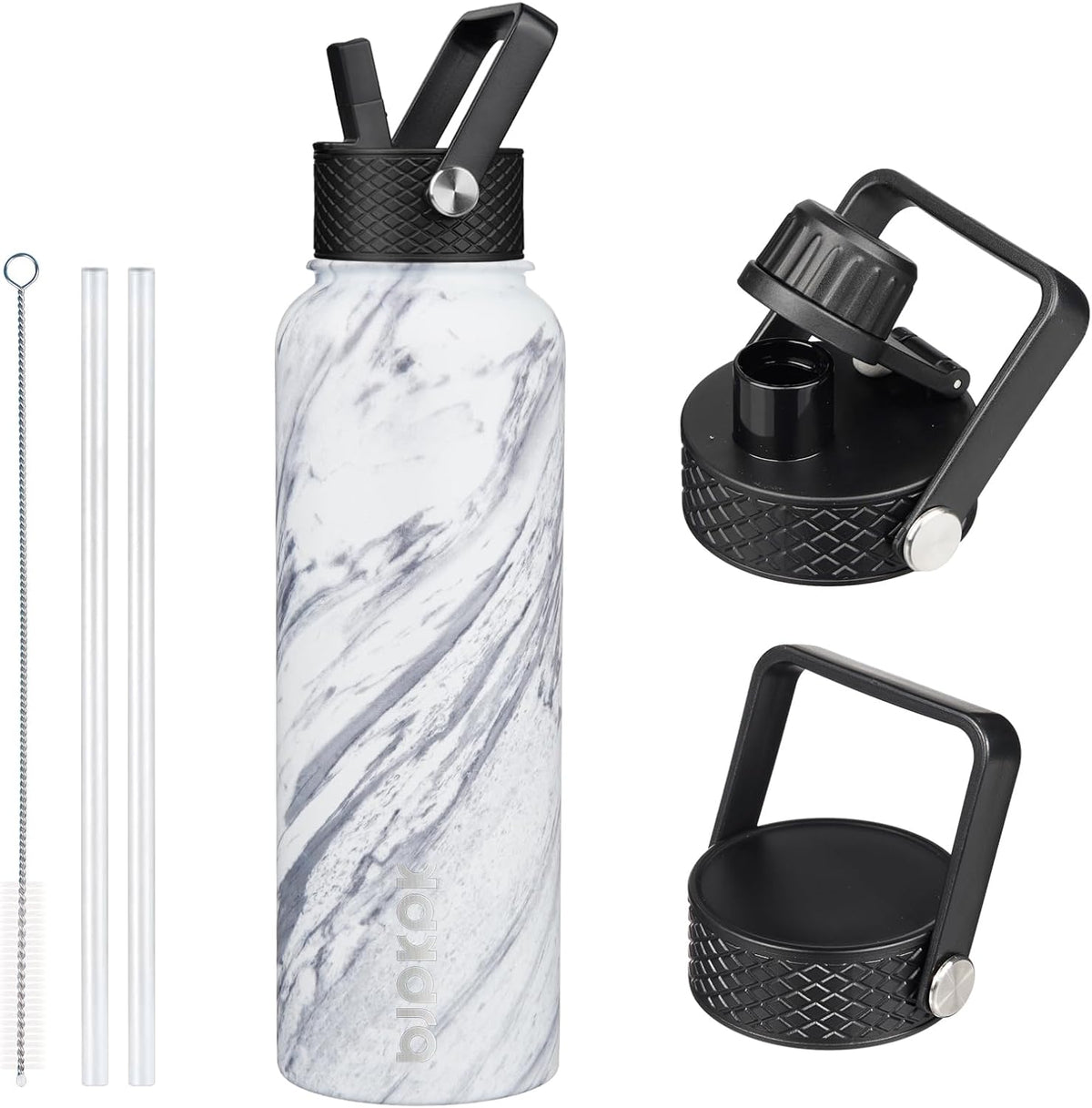 40oz Insulated Water Bottle with Straw Lid, Stainless Steel Bottle