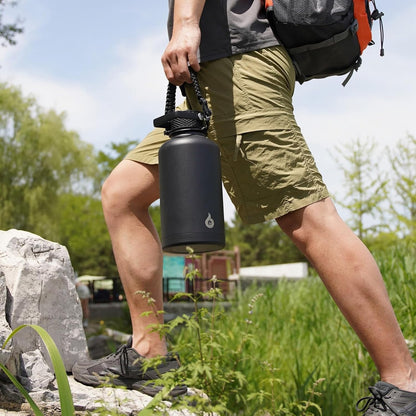 40oz Insulated Water Bottle with Straw Lid, Stainless Steel Bottle