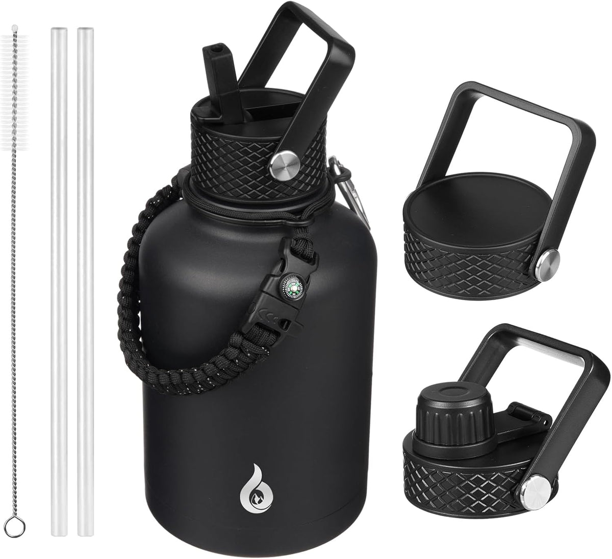 40oz Insulated Water Bottle with Straw Lid, Stainless Steel Bottle