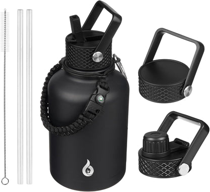 40oz Insulated Water Bottle with Straw Lid, Stainless Steel Bottle