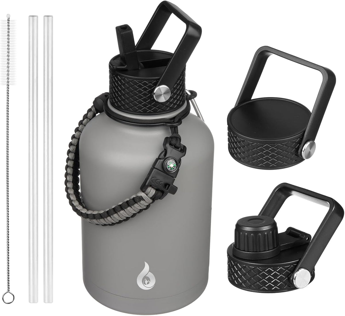 40oz Insulated Water Bottle with Straw Lid, Stainless Steel Bottle