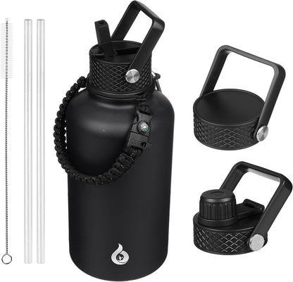 40oz Insulated Water Bottle with Straw Lid, Stainless Steel Bottle
