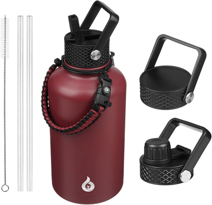 40oz Insulated Water Bottle with Straw Lid, Stainless Steel Bottle