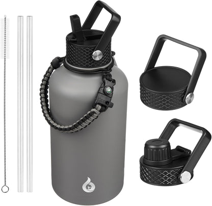 40oz Insulated Water Bottle with Straw Lid, Stainless Steel Bottle